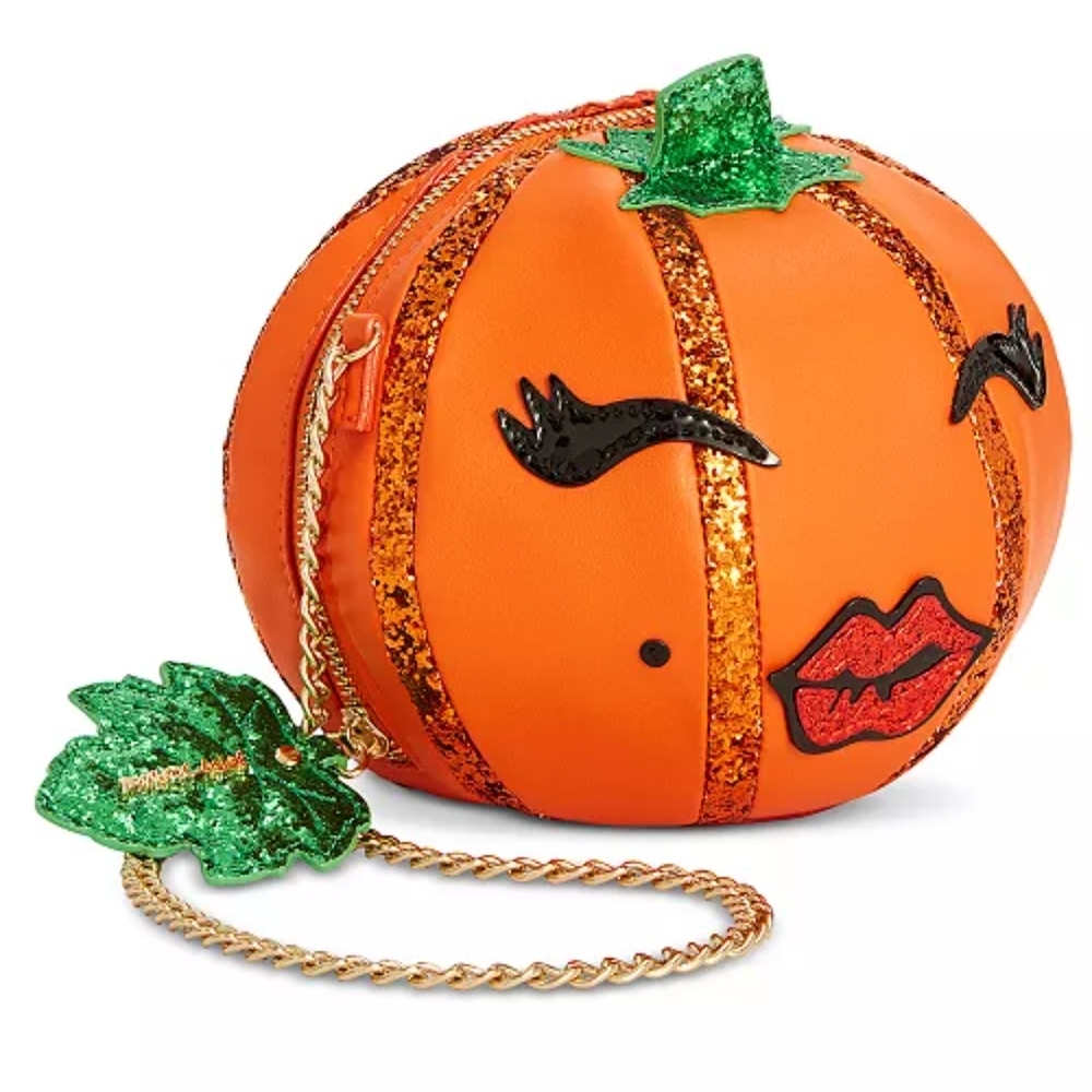Betsey Johnson Orange Pumpkin Crossbody Bag
